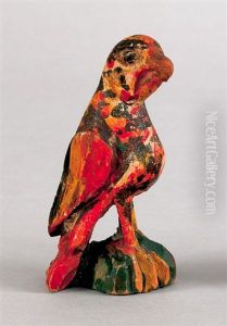 Eaglet With Black, Yellow, And Red Decoration by Wilhelm Schimmel