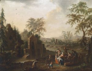 Ein Paar Sudlicher Landschaften Mit Bauerlicher Staffage by Maximilian Joseph Schinagl