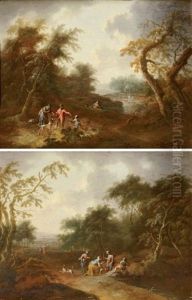 Depart Pour La Chasse (+ La Halte Des Chasseurs; 2 Works) by Maximilian Joseph Schinagl