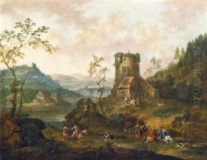 Flusslandschaft Mit Rundturm