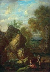 Waldlandschaften Mit Figuren (pair) Waldlandschaften Mit Figuren (pair)
