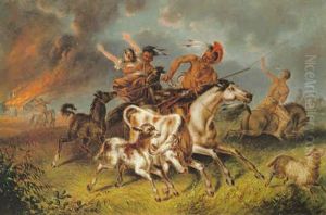 Indians Stealing Settler's Wife by A. Zeno Schindler
