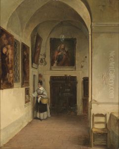 Im Klostergang by Albert Schindler