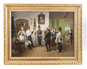 Der Schwur Zur Fahne - Die Rekrutierung Zur Zeit Kaiser Franz I by Carl Schindler