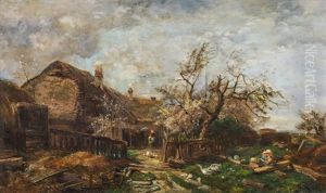 Springtime On The Farm (unterthemenau) by Emil Jacob Schindler