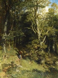 Embrace In The Forest by Emil Jacob Schindler