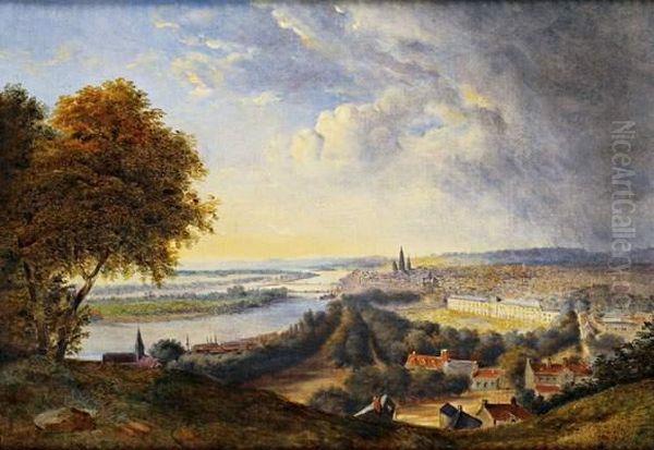 Rouen Vue De La Colline Sainte Catherine Vers 1825 - view 1