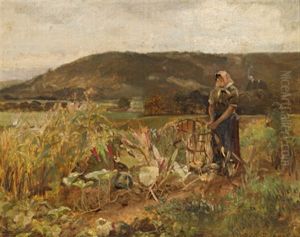 Bauerin Auf Einem Kurbisfeld (study) Bauerin Auf Einem Kurbisfeld (study)