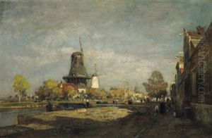 Gracht In Amsterdam by Emil Jacob Schindler