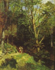 Der Kus Im Walde by Emil Jacob Schindler