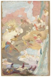 Studie Von Tiepolos Deckenfresko In Der Wurzburger Residenz by Osmar Schindler