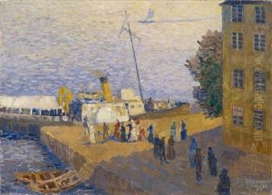 Hafenszene by Adolf Schinnerer