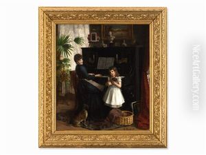 Piano Lesson by Harald Valdemar Schiodte