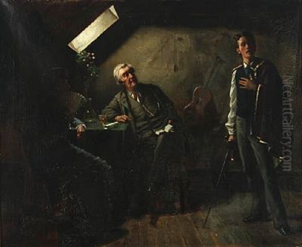 A Young Actor Taking Advice From A Senior Colleaque - view 1