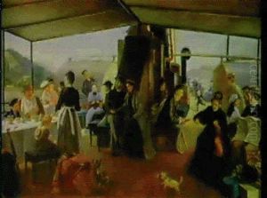The Deck Of A Steamer On The Rhine