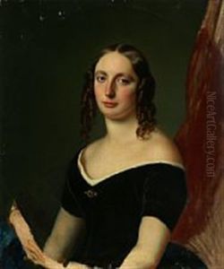 Portrait Of Sofie Schulin by August Heinrich Georg Schiott