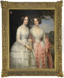 Portrait Of The Sisters Malvina Anny Louise And Hilda Sophie Charlotte Reventlow