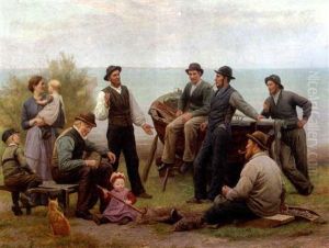 Fisherfolk Gathered At The Shore