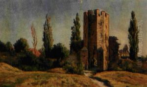 Middelalderlig Byport (fra Visby Pa Gotland?) by Elisabeth Schiott