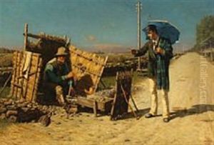 A Student And A Rock Crusher In Conversation by Niels Frederik Schiottz-Jensen
