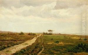 Landscape From Ulvshale With A Man On A Path Landscape From Ulvshale With A Man On A Path
