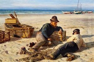 Fishermen Resting On The Beach thumbnail