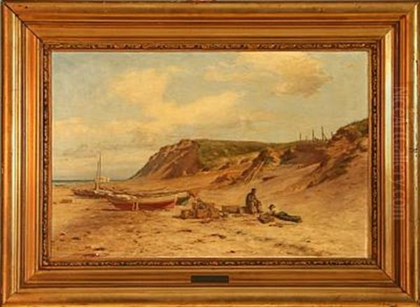 Fishermen At Lonstrup Beach, Denmark - view 1