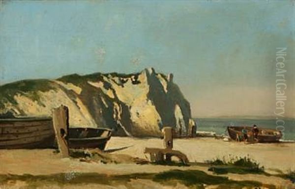 Coastal Scenery With Boats On The Beach - view 1