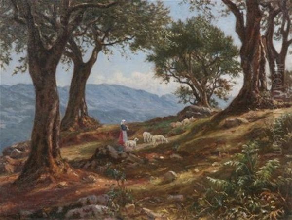 Shepherdess In The Alps - view 1
