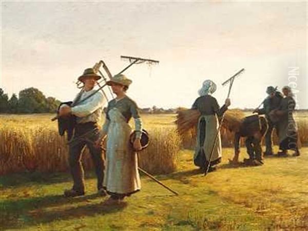 Hostfolk, Der Gaa Hjem Om Aftenen - view 1