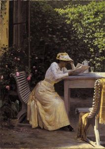 Laesende Kvinde (lady Reading) by Niels Frederik Schiottz-Jensen