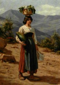 Italienrinde, Der Baerer Frugt Og Grontsager Til Markedet by Niels Frederik Schiottz-Jensen