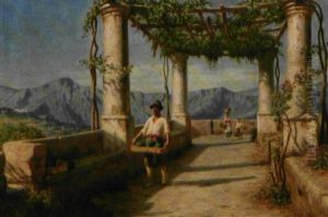 Italienske Bonder I En Pergola