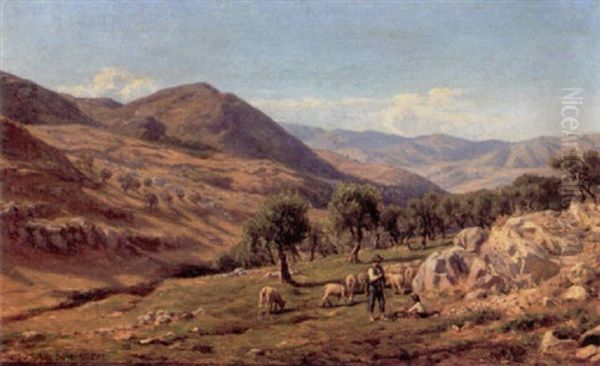 Italiensk Bjerglandskab Ved Anticoli - view 1