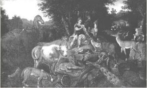 Orphee Charmant Les Animaux by Frederick Ii Bouttats