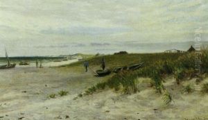 Strandparti, Skagen, Sommer by Niels Frederik Schiottz-Jensen