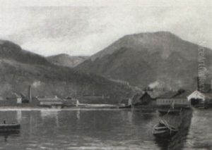 Stille Sommerdag, Bergen, Norge by Niels Frederik Schiottz-Jensen