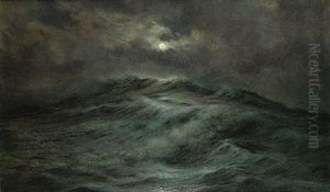 Maanlicht Over Een Woeste Zee by Joseph Schippers