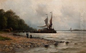 The Loading Of The Hay Boat by Piet Schipperus