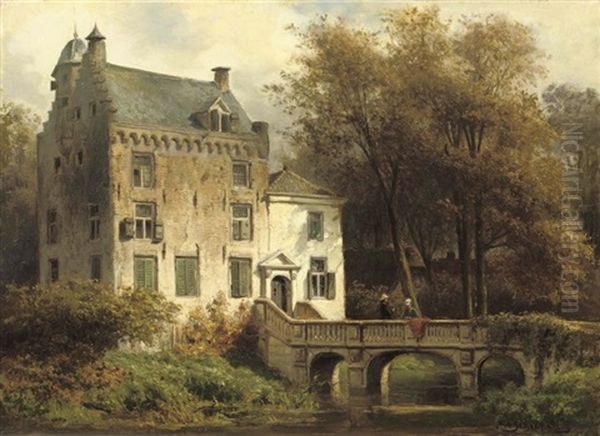 The Castle Oudaen Along The River Vecht - view 1