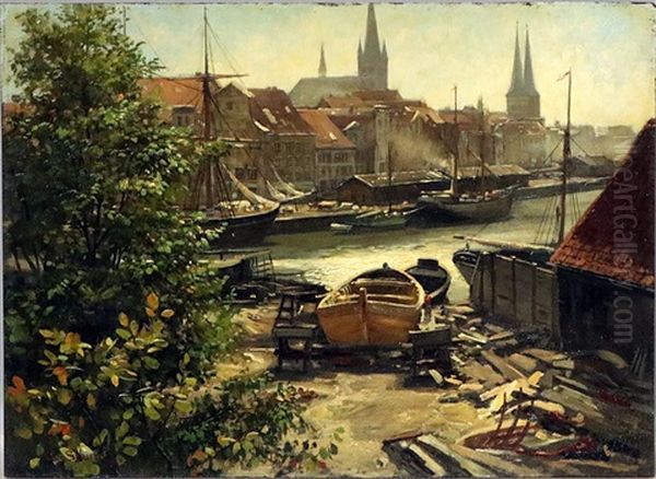 Blick Auf Den Hafen Von Lubeck - view 1