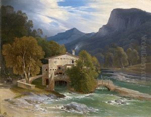 Sudliches Tal Mit Wassermuhle