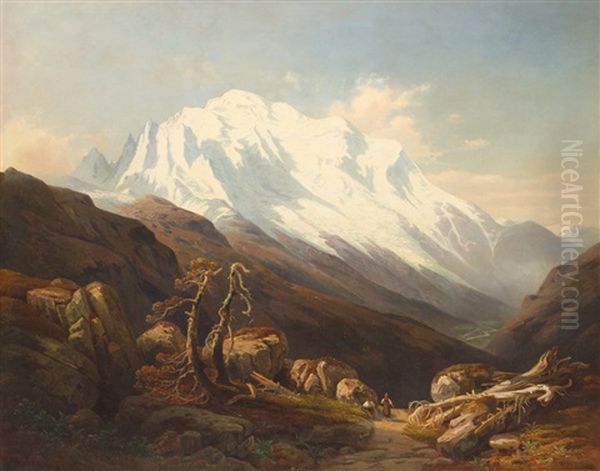 Alpenlandschaft Mit Pass - view 1