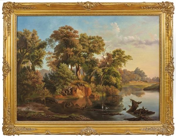 Flusslandschaft Im Abendlicht - view 1