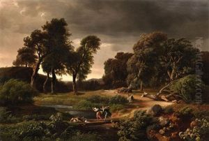 Stormy Landscape by Johann Wilhelm Schirmer