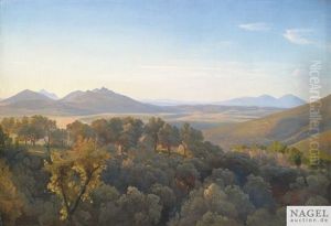 Weite Italienische Landschaft Am Fruhen Abend