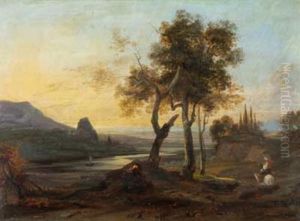 Spatsommerabend In Italien (study) by Johann Wilhelm Schirmer
