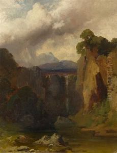 Landschaftsstudie Mit Wasserfall (study) Landschaftsstudie Mit Wasserfall (study)