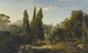 Blick Auf Tivoli Mit Den Zypressen Im Park Der Villa D'este