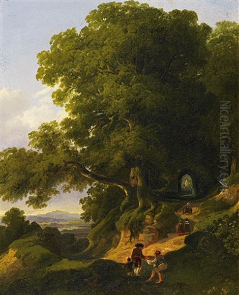 Grose Eiche Am Berghang - view 1